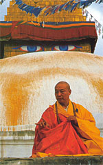 A Monk in Bouddhanath